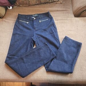 Ralph Lauren Indigo Denim Jeans with Gold Accents
